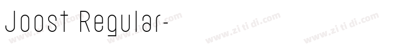Joost Regular字体转换